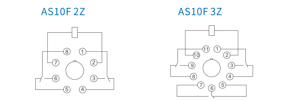 AS10F Industrial Relay Wiring diagram