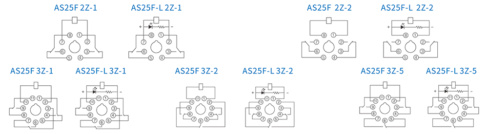 AS25F Industrial Relay Wiring diagram